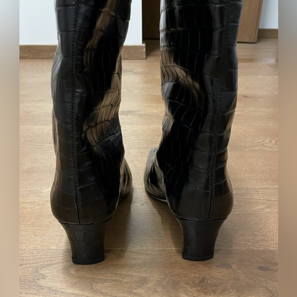 STAUD Wally boot black faux croc - Picture 3 of 7